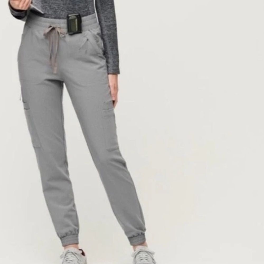 Figs Women's Light Gray Track Jogger Pants